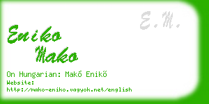 eniko mako business card