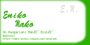 eniko mako business card